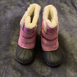 Cat & Jack Pink and Gray Kids' Boots size 11 kids